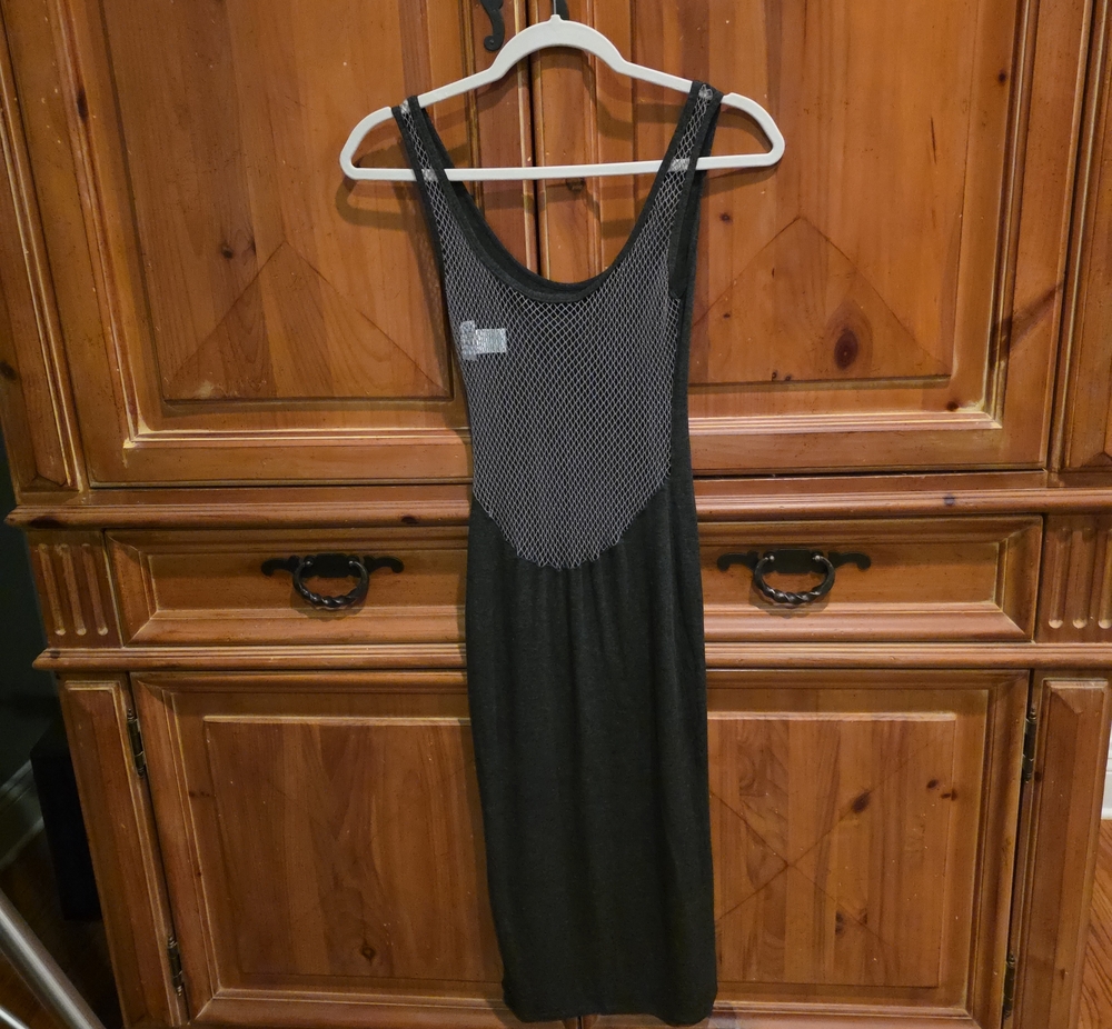 Bubululu Los Angeles Black Mesh Back Dress Size S